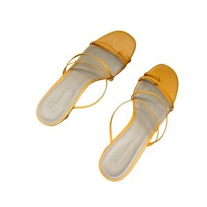 Reformation Mustard Strappy Sandals